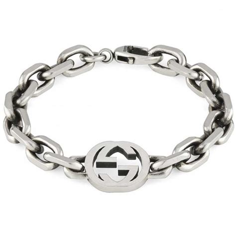 gucci trademark charm bracelet|gucci interlocking g silver bracelet.